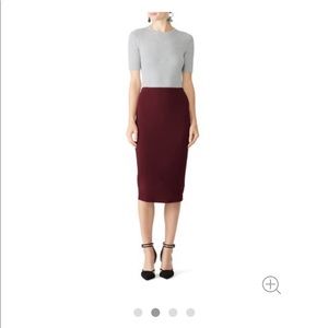 NWT! DVF Cabernet Pencil Skirt (Size Large)